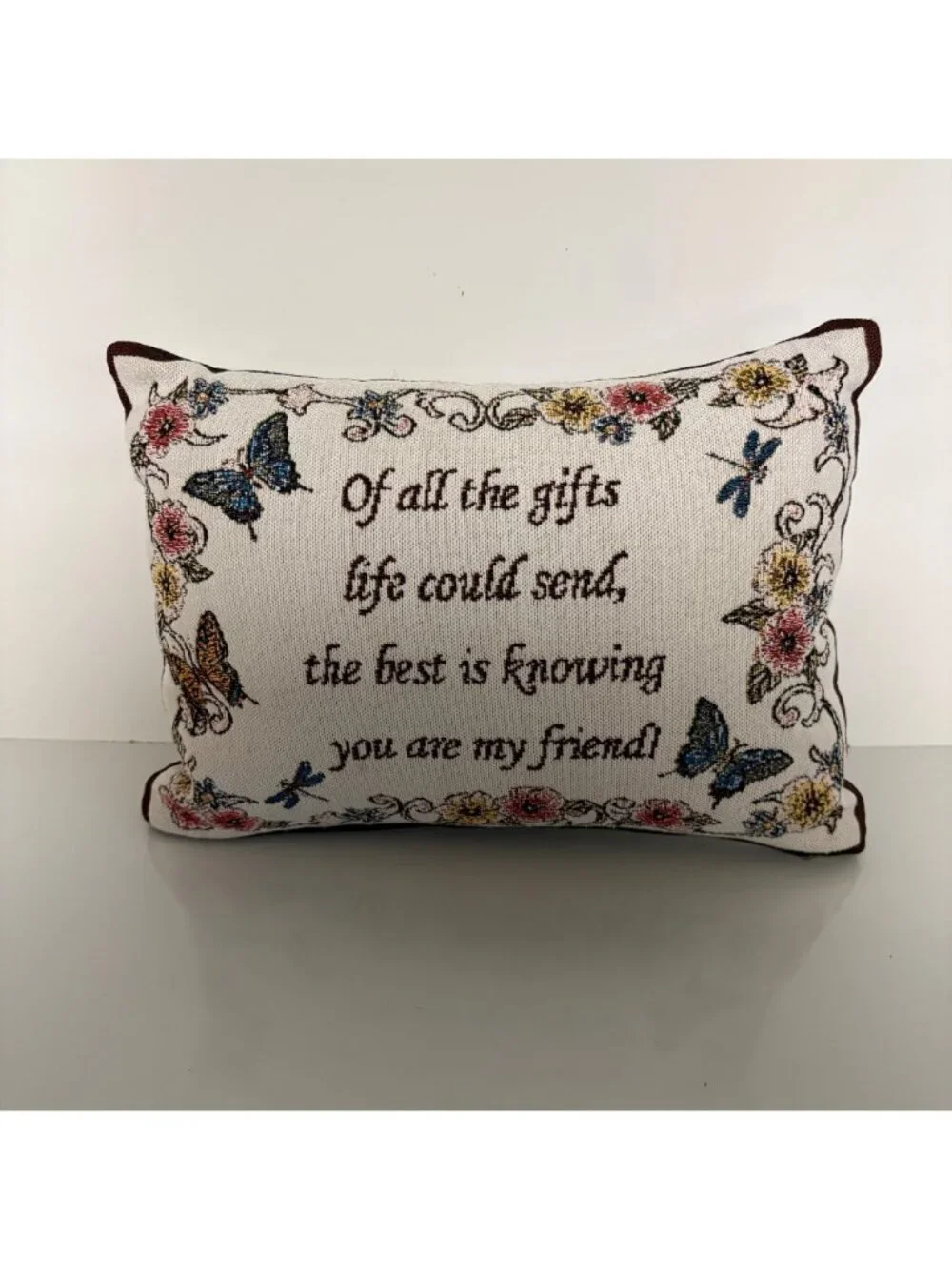 Friendship Quote Throw Pillow 11